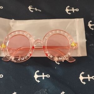 Pink Round «L'AVEUGLE PAR AMOUR» Sunglasses Directly From Paris!!